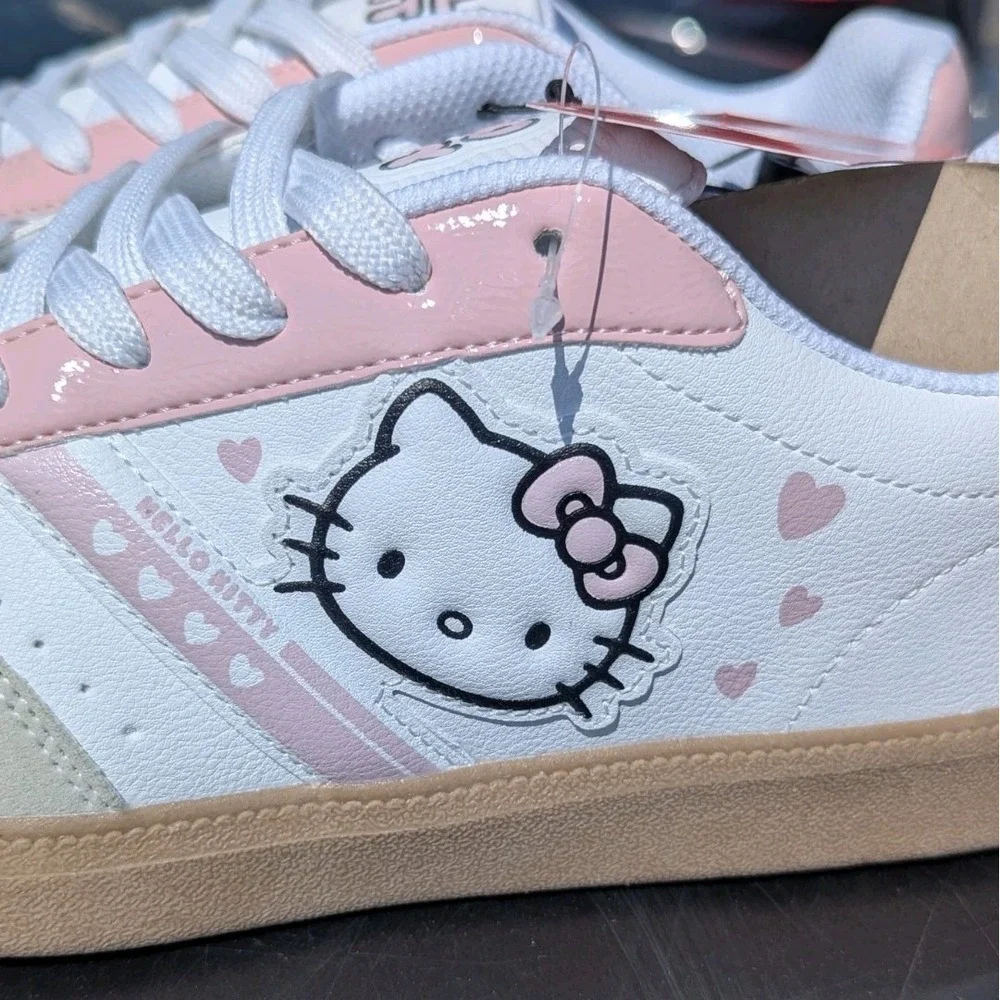 Coquette Kawaii Hello Kitty Pastel Pink Soft Girl Retro Indie Sneakers Nwt 11
